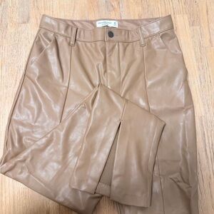SOLD Abercrombie & Fitch Brown Faux Leather Pants